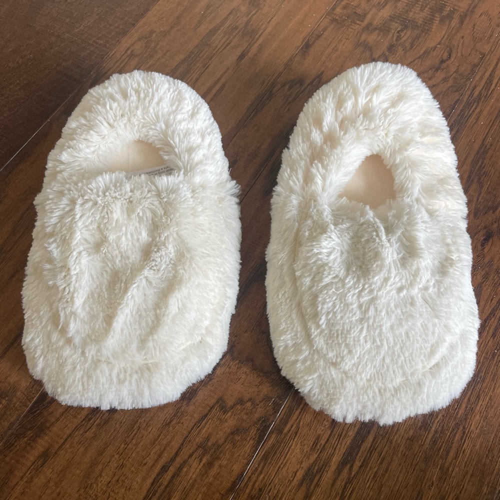 Warmies Plush Microwavable Foot Warmer - Cream